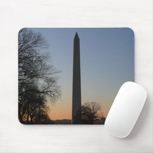 Washington Monument at Sunset Mousepad (Mit Mouse)