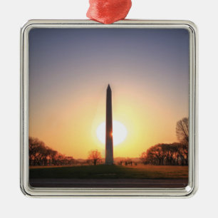 Washington Monument at Sunset Ornament Aus Metall