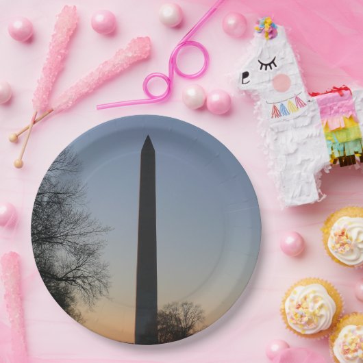 Washington Monument at Sunset Pappteller (Party)