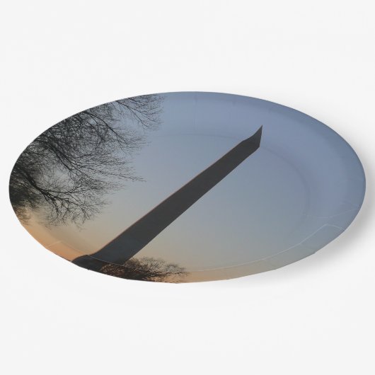 Washington Monument at Sunset Pappteller (Schrägansicht)