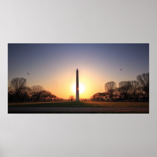 Washington Monument at Sunset Poster (Vorne)