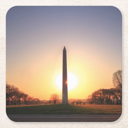Washington Monument at Sunset Rechteckiger Pappuntersetzer (Vorderseite)