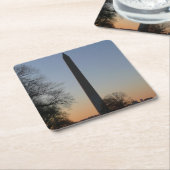 Washington Monument at Sunset Rechteckiger Pappuntersetzer (angewinkelt)