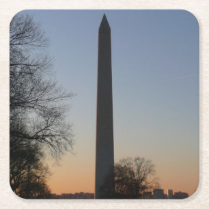Washington Monument at Sunset Rechteckiger Pappuntersetzer