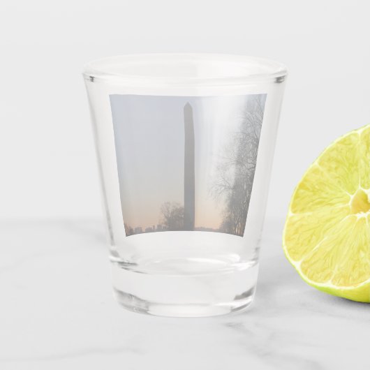 Washington Monument at Sunset Schnapsglas (Rückseite)