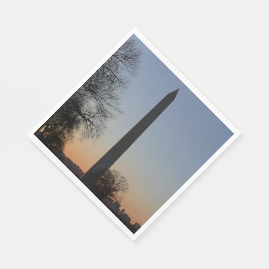 Washington Monument at Sunset Serviette (Ecke)