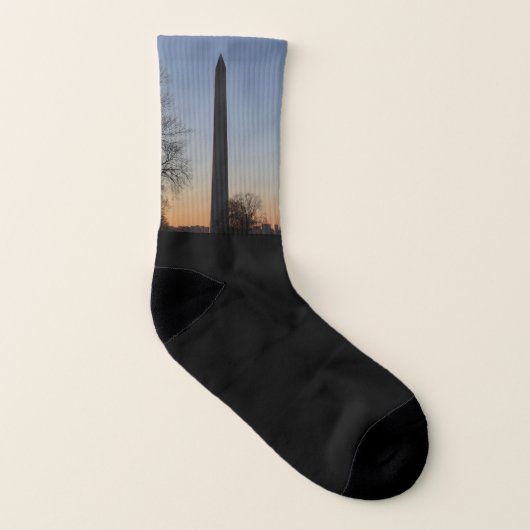 Washington Monument at Sunset Socken (Links - Innen)