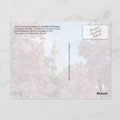 Washington Monument, Baltimore, Maryland Postkarte (Rückseite)