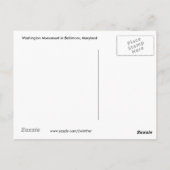 Washington Monument Baltimore Postcard Postkarte (Rückseite)