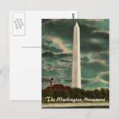 Washington Monument bei Nacht Postkarte (Vorne/Hinten)
