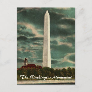 Washington Monument bei Nacht Postkarte