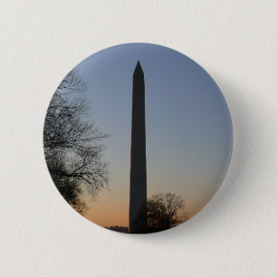 Washington Monument bei Sonnenuntergang in DC Button