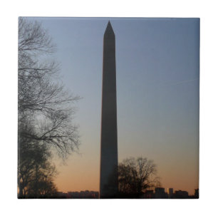 Washington Monument bei Sonnenuntergang in DC Fliese