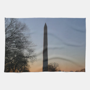 Washington Monument bei Sonnenuntergang in DC Geschirrtuch