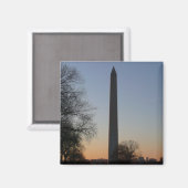 Washington Monument bei Sonnenuntergang in DC Magnet (Vorderseite/Rückseite)