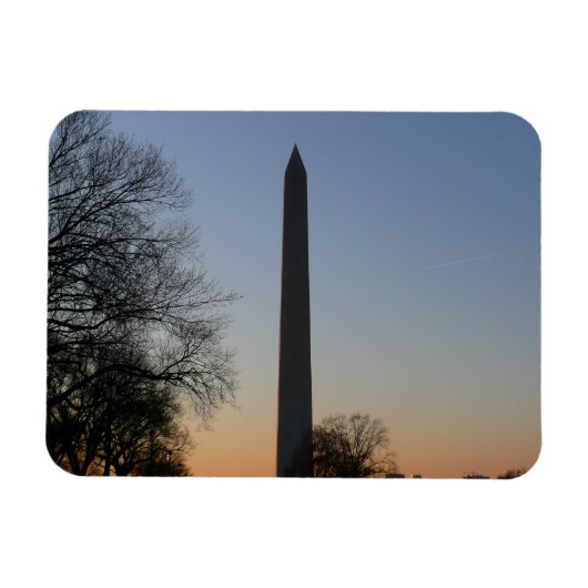 Washington Monument bei Sonnenuntergang in DC Magnet (Horizontal)