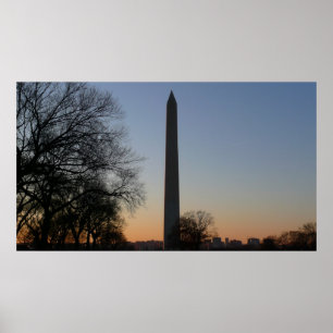 Washington Monument bei Sonnenuntergang in DC Poster