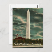 Washington Monument by Night Postcard Postkarte (Vorne/Hinten)