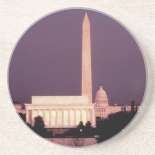Washington-Monument, die Hauptstadt und Jefferson Getränkeuntersetzer