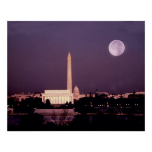 Washington-Monument, die Hauptstadt und Jefferson Poster