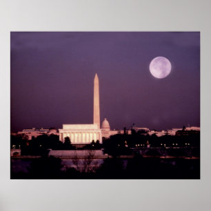 Washington-Monument, die Hauptstadt und Jefferson Poster