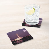 Washington-Monument, die Hauptstadt und Jefferson Rechteckiger Pappuntersetzer (Vor Ort)