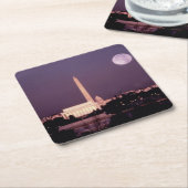 Washington-Monument, die Hauptstadt und Jefferson Rechteckiger Pappuntersetzer (angewinkelt)