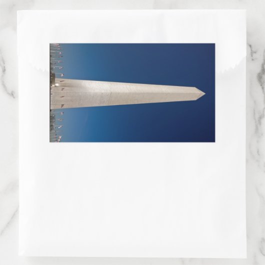 Washington Monument in Dusk Rechteckiger Aufkleber (Tasche)