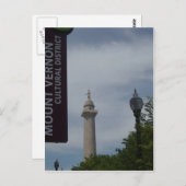 Washington Monument in Mount Vernon Baltimore Postkarte (Vorne/Hinten)