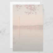 Washington-Monument Kirschblüte am Sonnenuntergang Briefpapier (Vorne/Hinten)