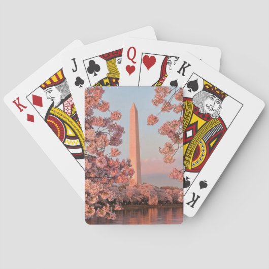 Washington Monument - Kirschblüten Spielkarten (Rückseite)