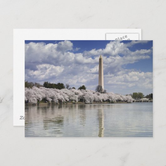 WASHINGTON MONUMENT LITHOGRAPH POSTKARTE (Vorne/Hinten)