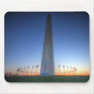 Washington Monument mit Orange Sunset Mousepad