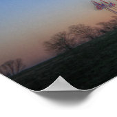 Washington Monument mit Orange Sunset Poster (Ecke)