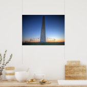 Washington Monument mit Orange Sunset Poster (Küche)