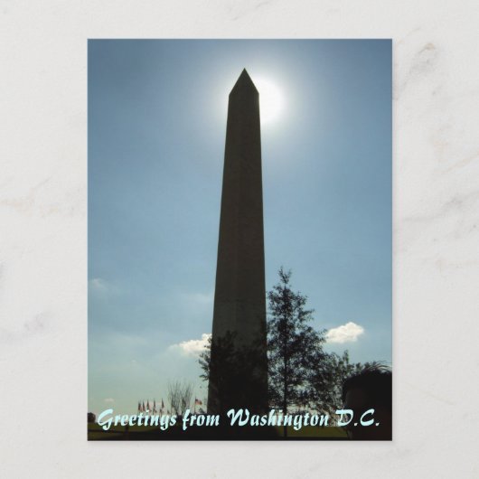 Washington Monument Postcard Postkarte (Vorderseite)