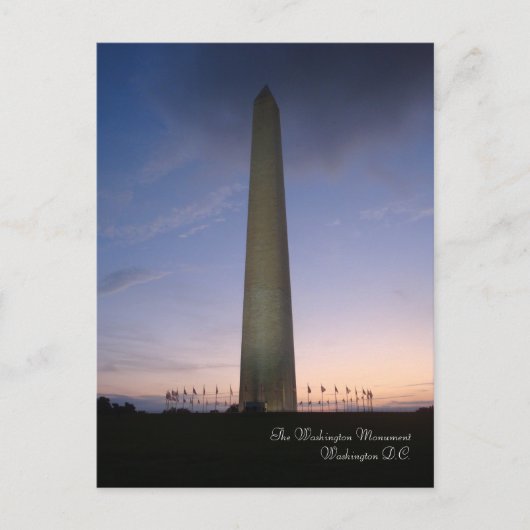 Washington Monument Postcard Postkarte (Vorderseite)