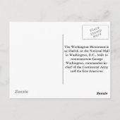 Washington Monument Postkarte (Rückseite)