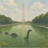 Washington Monument Reflecting Pool mit Loch Ness Aufkleber (Vorderseite)