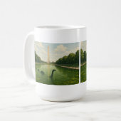 Washington Monument Reflecting Pool mit Loch Ness Kaffeetasse (Vorderseite Links)