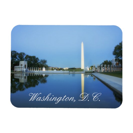 Washington Monument, Reflection Pool, Washington Magnet (Horizontal)