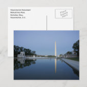 Washington Monument, Reflection Pool, Washington Postkarte (Vorne/Hinten)