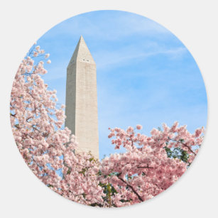 Washington Monument Runder Aufkleber