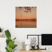 Washington Monument Sakura at sunset. Poster (Heimbüro)