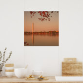 Washington Monument Sakura at sunset. Poster (Küche)