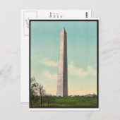 Washington Monument selten Fotochrom Postkarte (Vorne/Hinten)