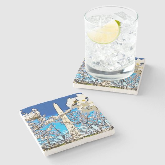 Washington-Monument + SteinUntersetzer der (Seitenansicht)