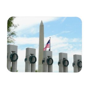 Washington Monument und WWII-Denkmal in DC Magnet