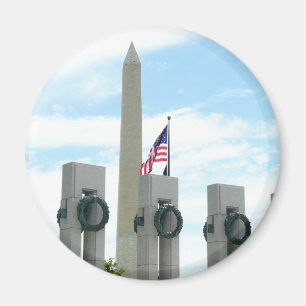 Washington Monument und WWII-Denkmal in DC Magnet