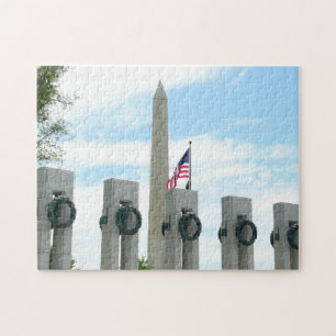 Washington Monument und WWII-Denkmal in DC Puzzle